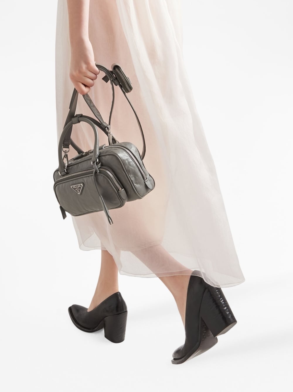 Prada multi-pocket leather tote bag - Image 3