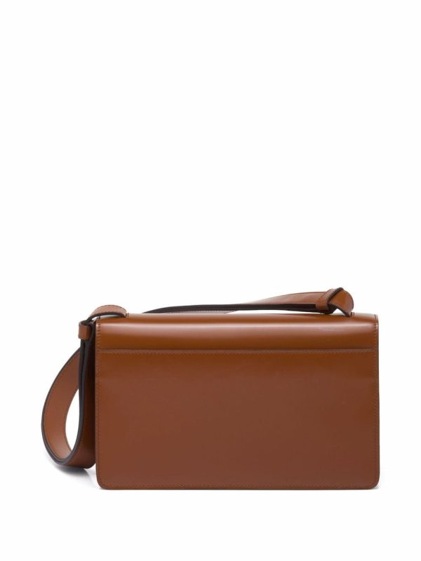 Prada Emblème triangle-logo leather shoulder bag - Image 3