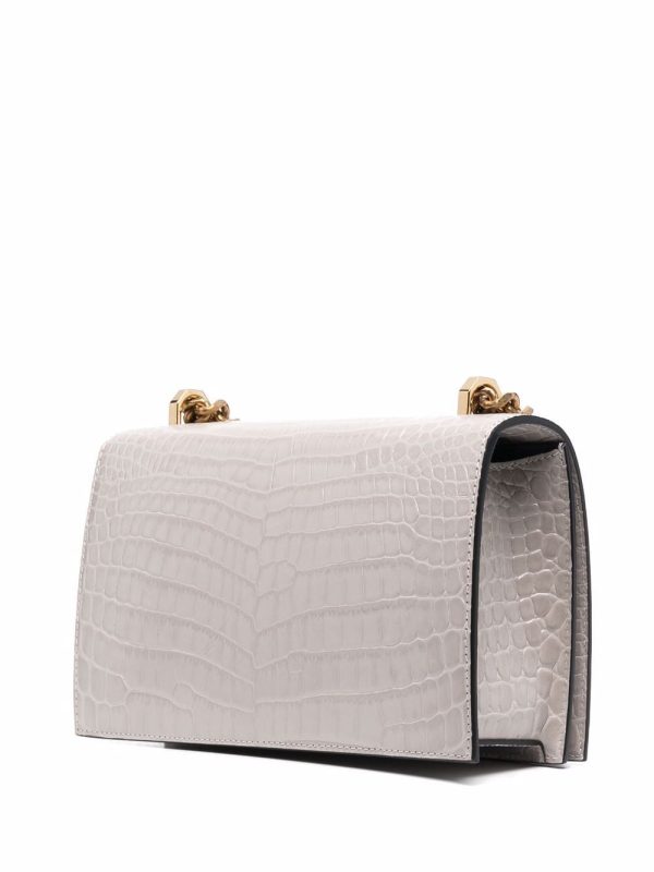Alexander McQueen Jewelled crocodile-effect crossbody bag - Image 4