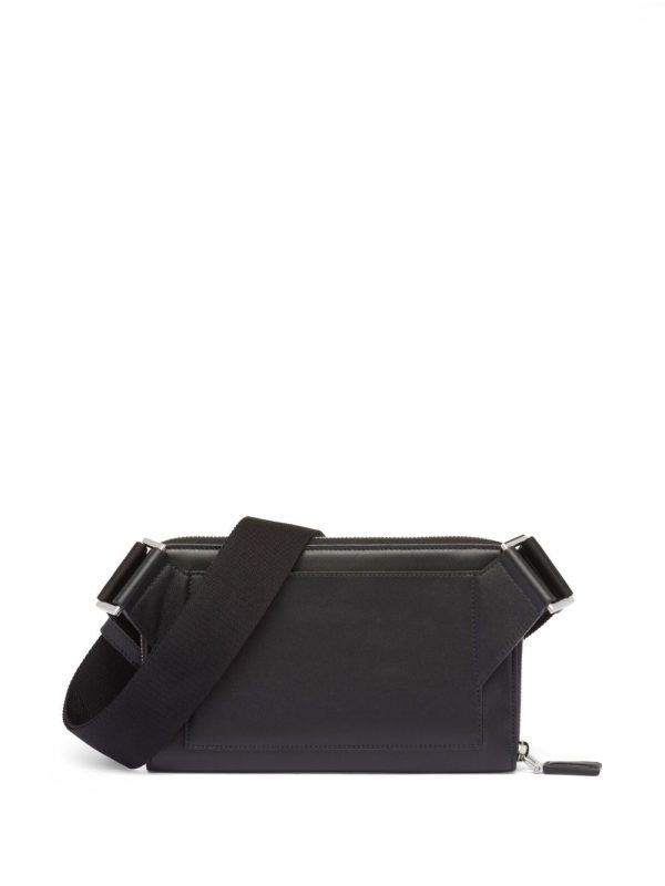 Prada logo-plaque leather shoulder bag - Image 3