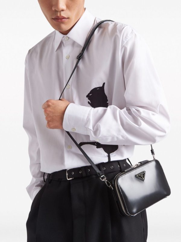 Prada small Brique brushed crossbody bag - Image 3
