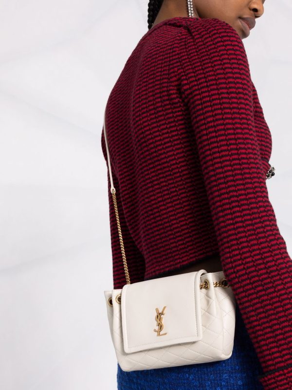 Saint Laurent diamond-quilted YSL crossbody bag - Image 3