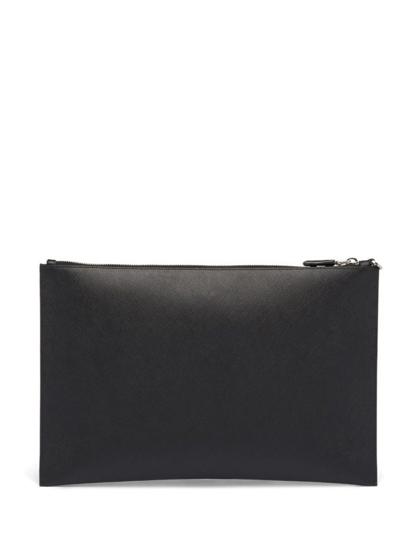 Prada logo plaque saffiano pouch - Image 3