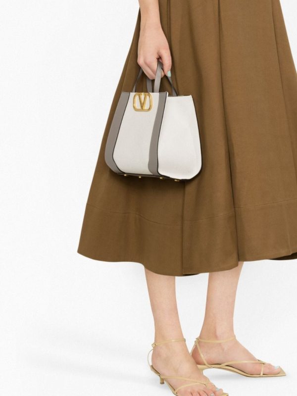 Valentino Garavani small VLogo canvas tote bag - Image 3