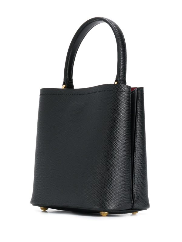 Prada logo plaque bucket bag - Image 3