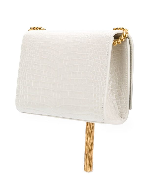 Saint Laurent Kate croc embossed shoulder bag - Image 3