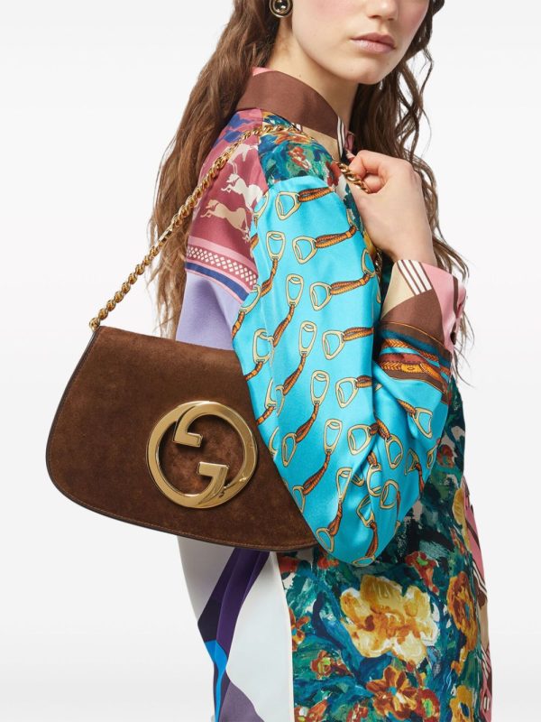 Gucci small Blondie suede shoulder bag - Image 3