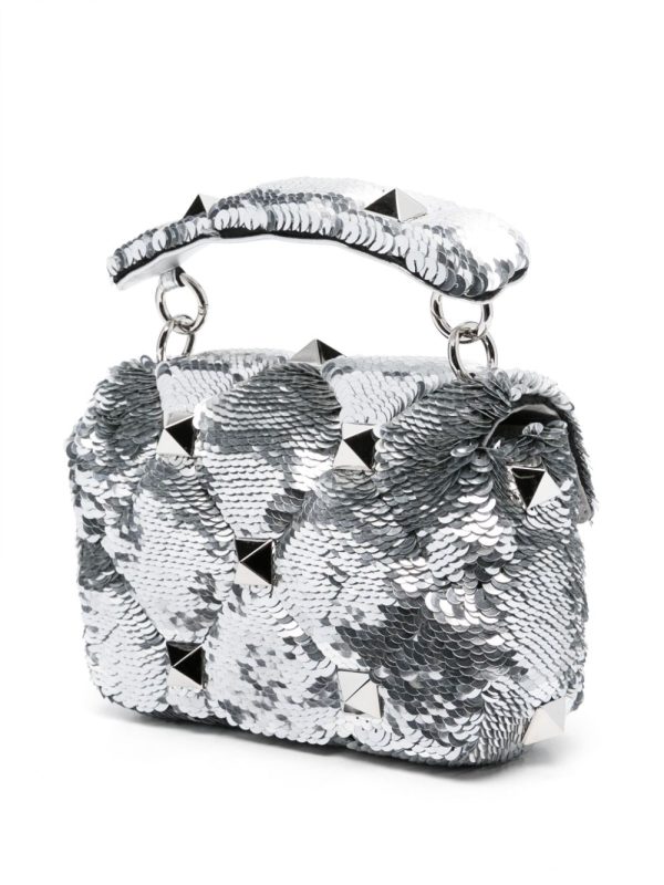 Valentino Garavani Roman Stud sequinned tote bag - Image 3
