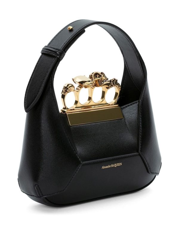 Alexander McQueen Jewelled Hobo leather mini bag - Image 4