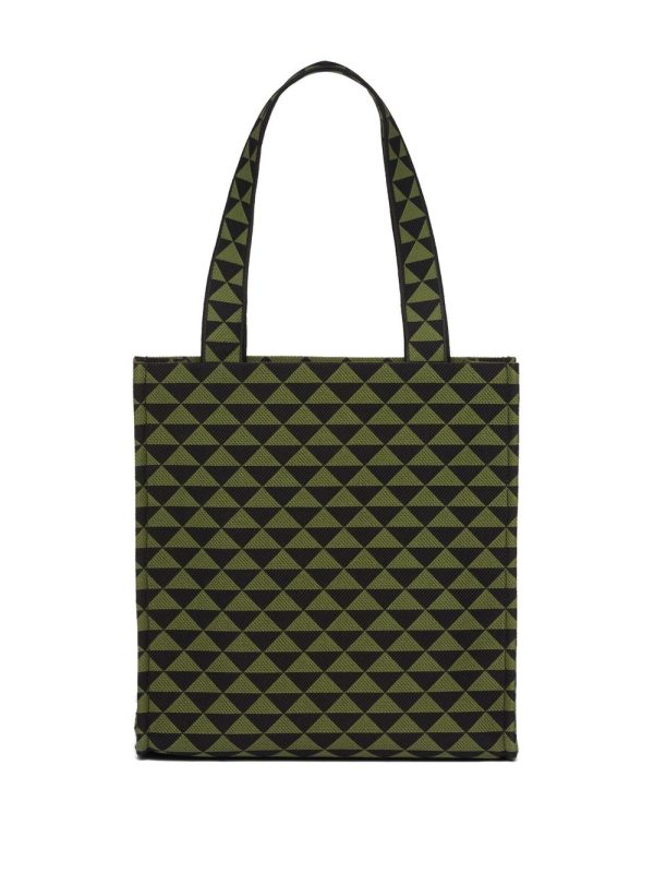 Prada large Symbole embroidered tote bag - Image 3