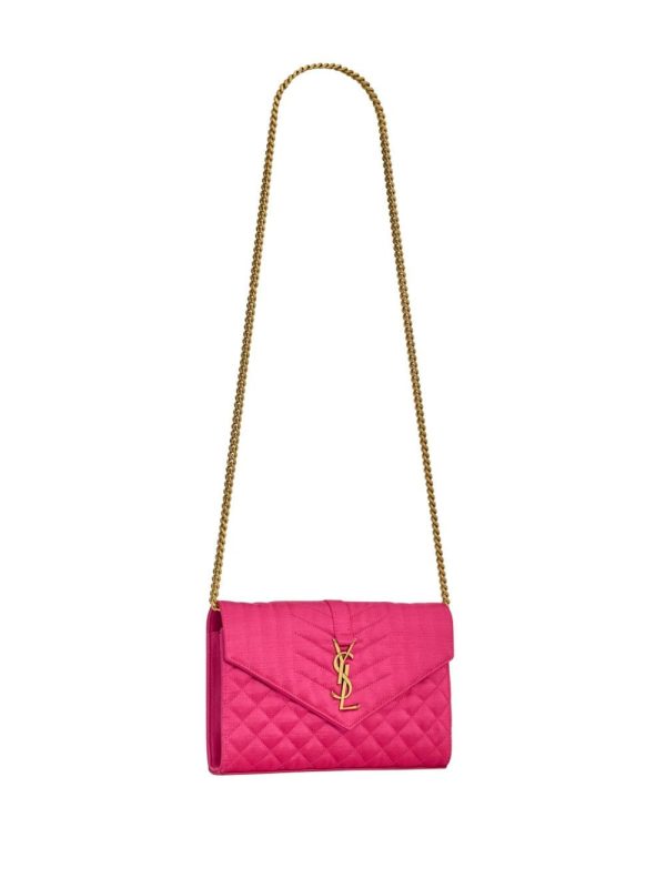 Saint Laurent matelassé logo-plaque envelope bag - Image 3