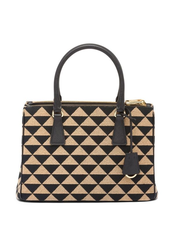 Prada small Symbole embroidered tote bag - Image 3