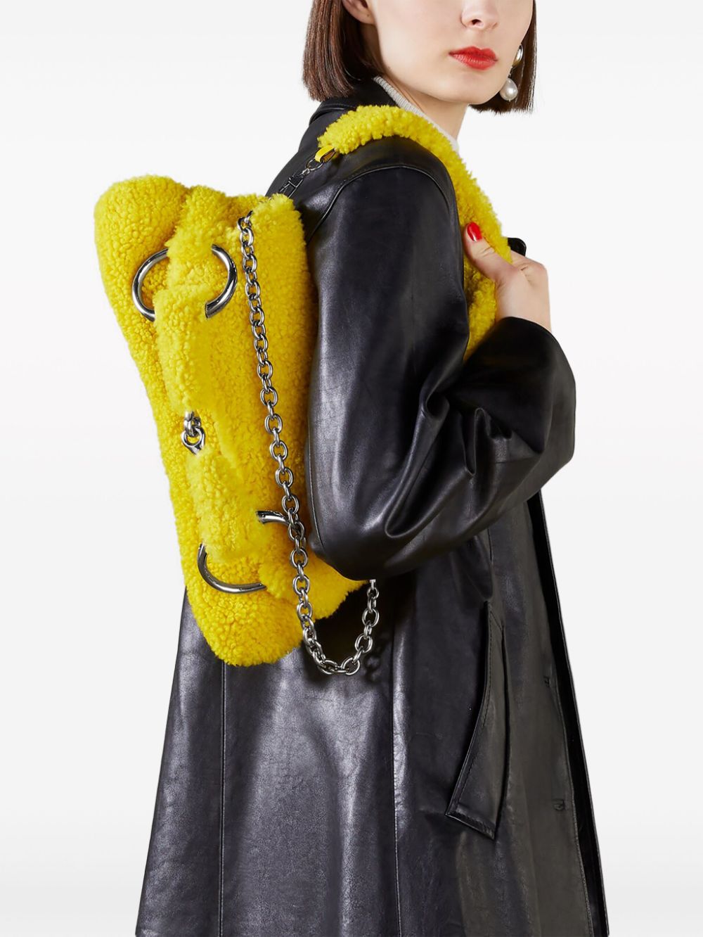 Gucci medium Horsebit shearling shoulder bag - Image 3