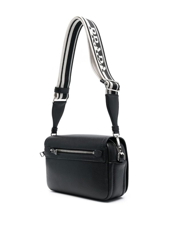 Prada logo-plaque leather satchel bag - Image 3