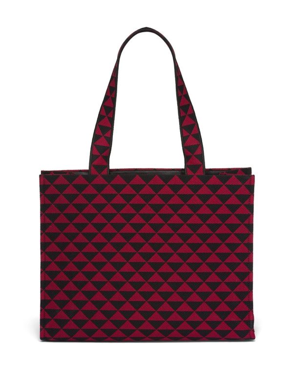 Prada large Symbole embroidered tote bag - Image 3