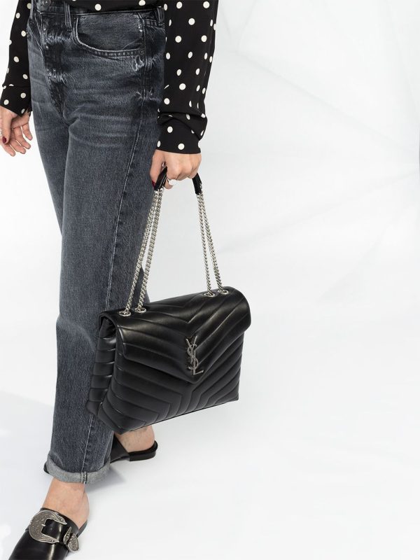 Saint Laurent medium Loulou quilted shoulder bag - Image 3