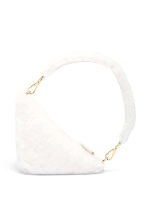 Prada mini triangle logo shearling shoulder bag - Image 3