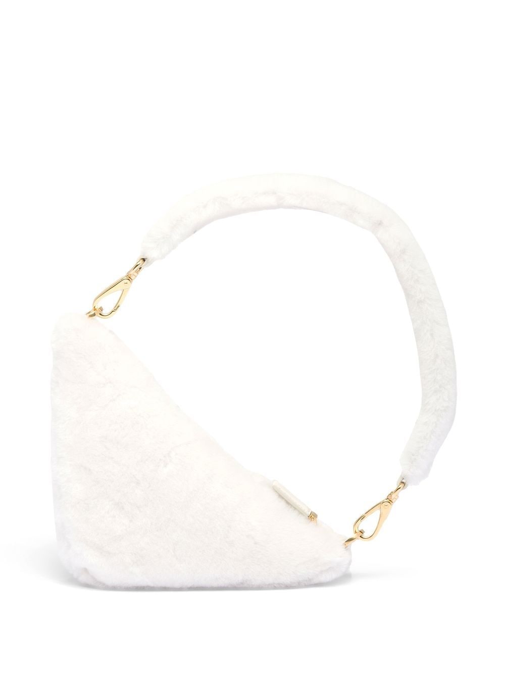 Prada mini triangle logo shearling shoulder bag - Image 3