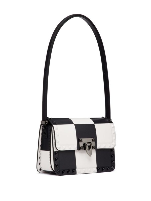 Valentino Garavani small Rockstud23 chess-print shoulder bag - Image 3
