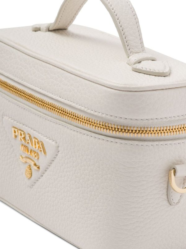 Prada logo-plaque leather mini-bag - Image 3