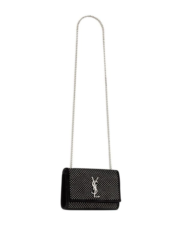 Saint Laurent small rhinestone-embellished Kate chain bag - Image 3
