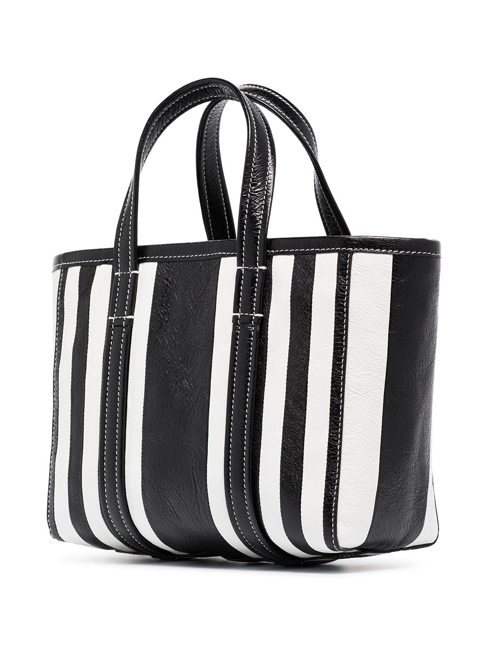 Balenciaga small Barbes East-West striped shopper tote - Image 3