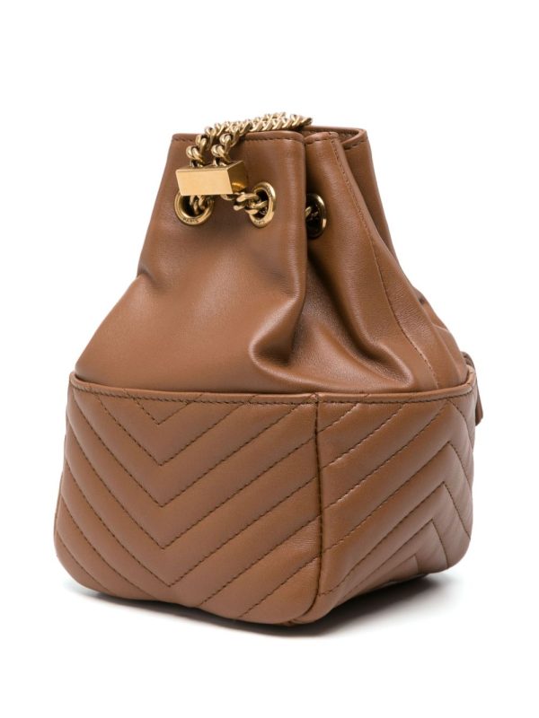 Saint Laurent mini Joe quilted leather bucket bag - Image 3