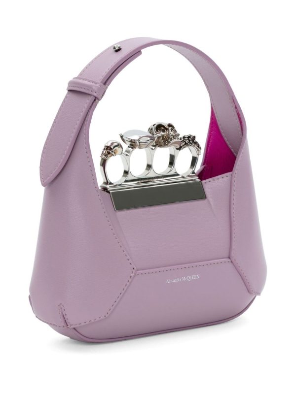 Alexander McQueen Jewelled Hobo leather mini bag - Image 4