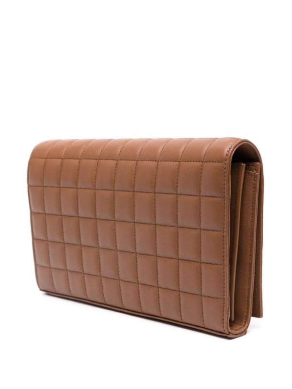 Saint Laurent Cassandre Matelassé logo-plaque clutch bag - Image 3
