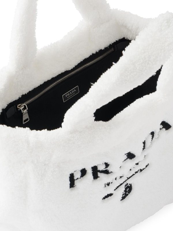 Prada logo-print terry-cloth tote bag - Image 3
