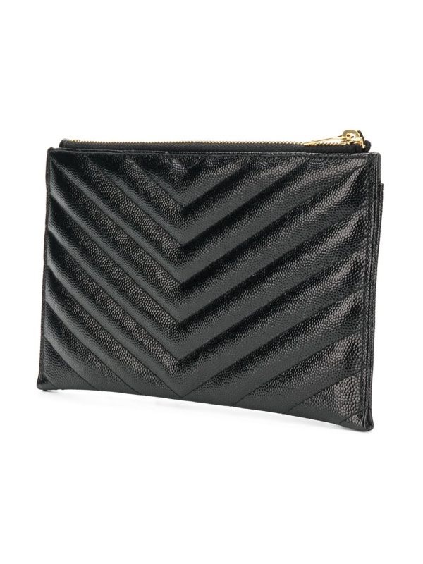 Saint Laurent Monogram matelassé quilted clutch - Image 3