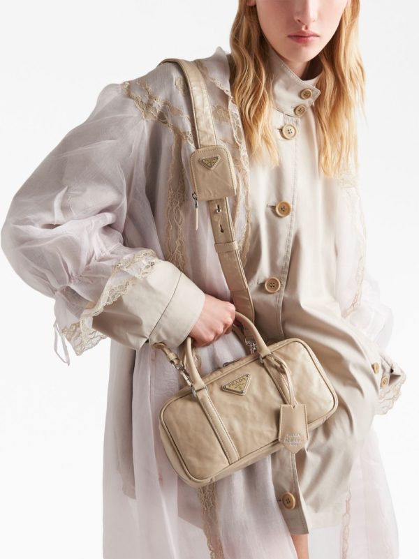 Prada Small antique nappa leather top handle bag - Image 3