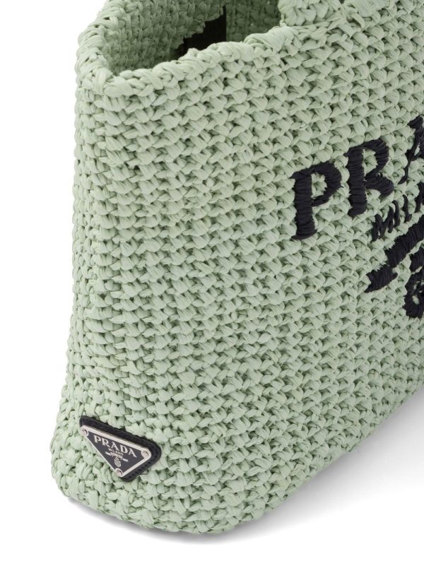 Prada small raffia tote bag - Image 3