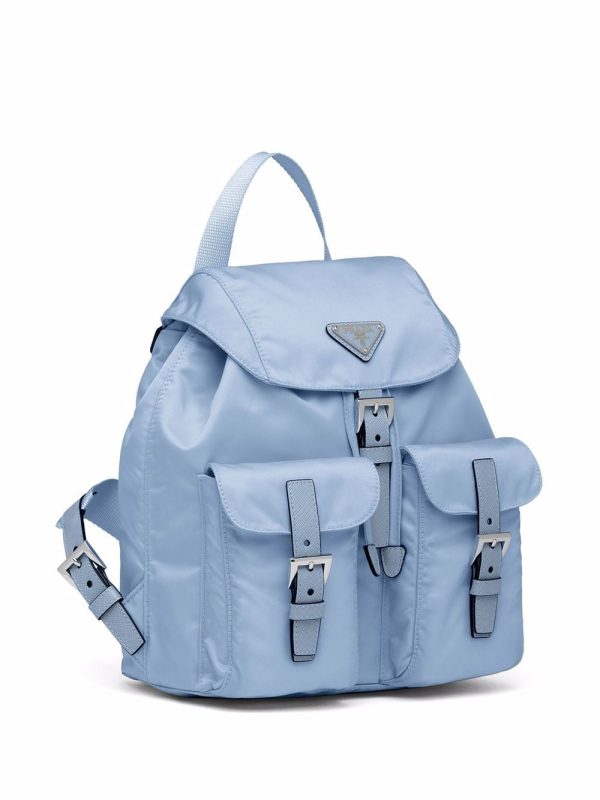 Prada small logo-plaque backpack - Image 3