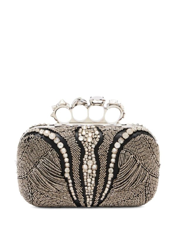 Alexander McQueen Knuckle bead-embellished clutch - Image 5
