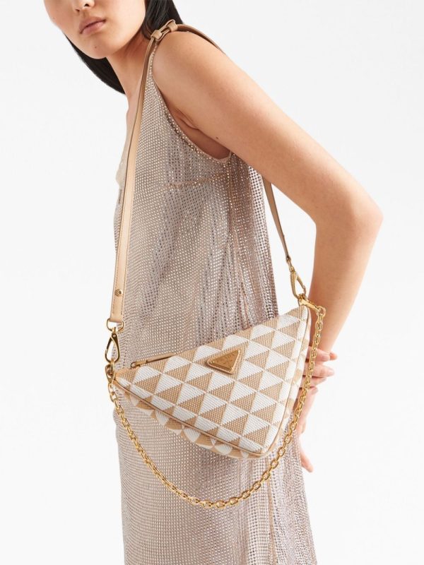 Prada embroidered jacquard mini bag - Image 3