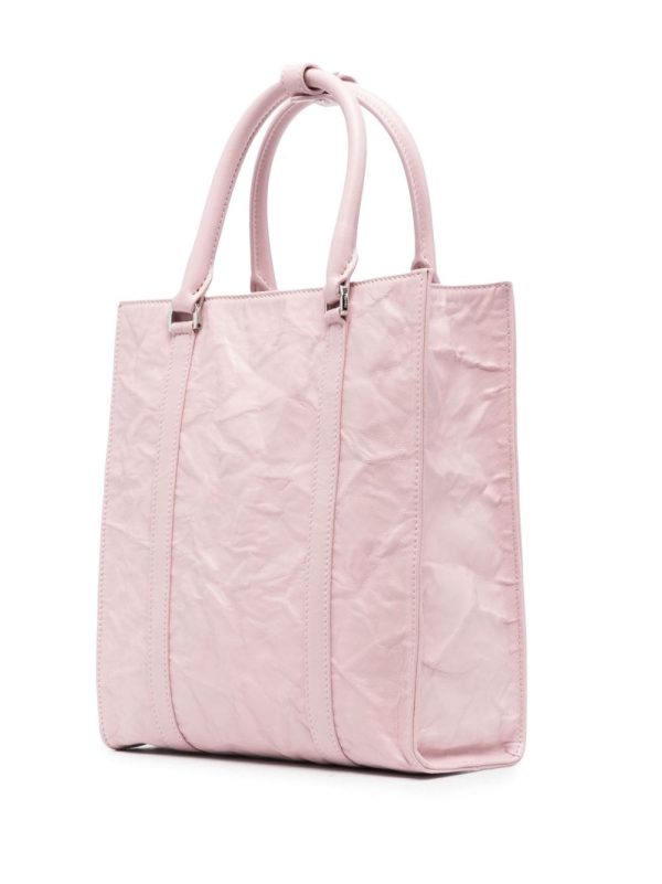 Prada logo-plaque crinkle-effect tote bag - Image 3