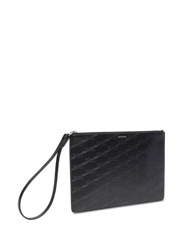 Balenciaga monogram-embossed clutch bag - Image 3