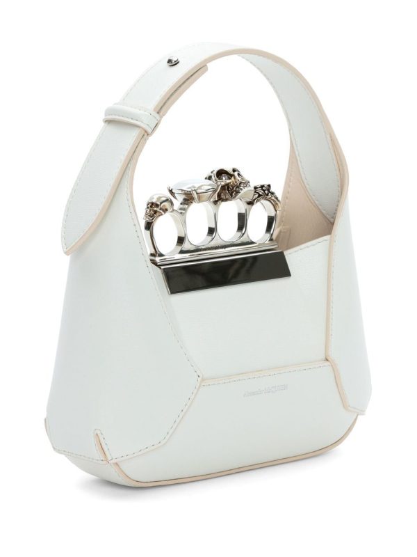 Alexander McQueen Jewelled Hobo leather mini bag - Image 4