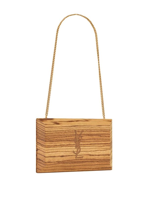 Saint Laurent Minaudiere wood clutch bag - Image 3