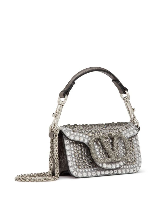 Valentino Garavani micro Locò rhinestone-embellished chain bag - Image 3