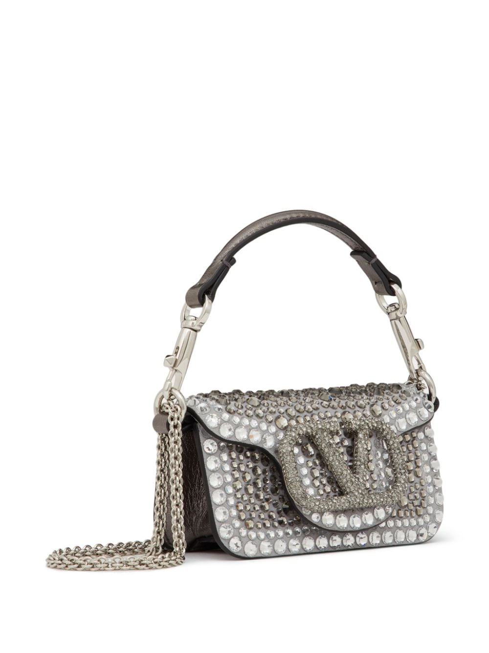 Valentino Garavani micro Locò rhinestone-embellished chain bag - Image 3