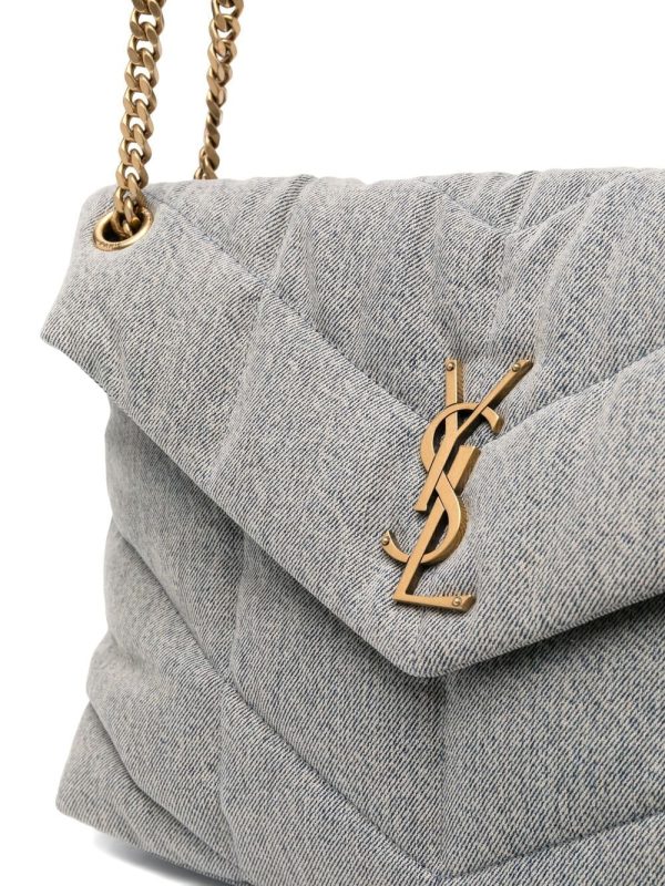 Saint Laurent Puffer denim shoulder bag - Image 3