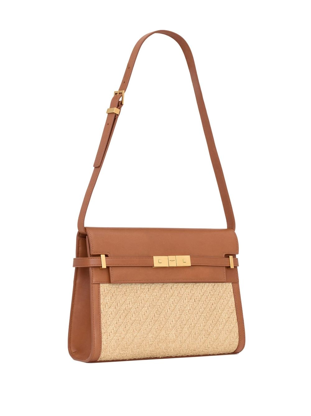 Saint Laurent Manhattan raffia shoulder bag - Image 3