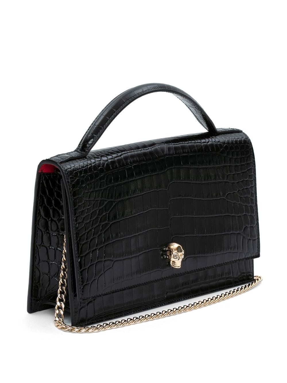 Alexander McQueen Skull crocodile-embossed shoulder bag - Image 3