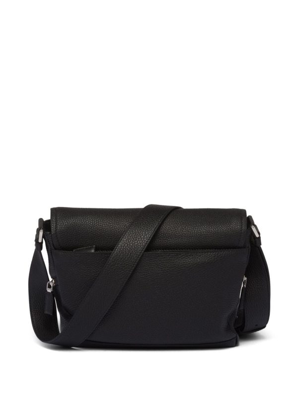 Prada logo-embossed leather messenger bag - Image 3