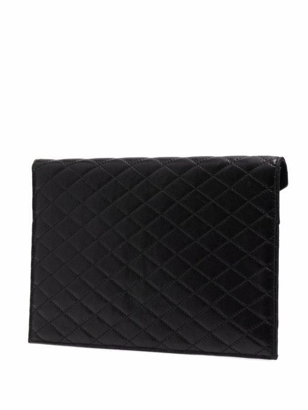 Saint Laurent Gaby quilted envelope clutch bag - Image 3