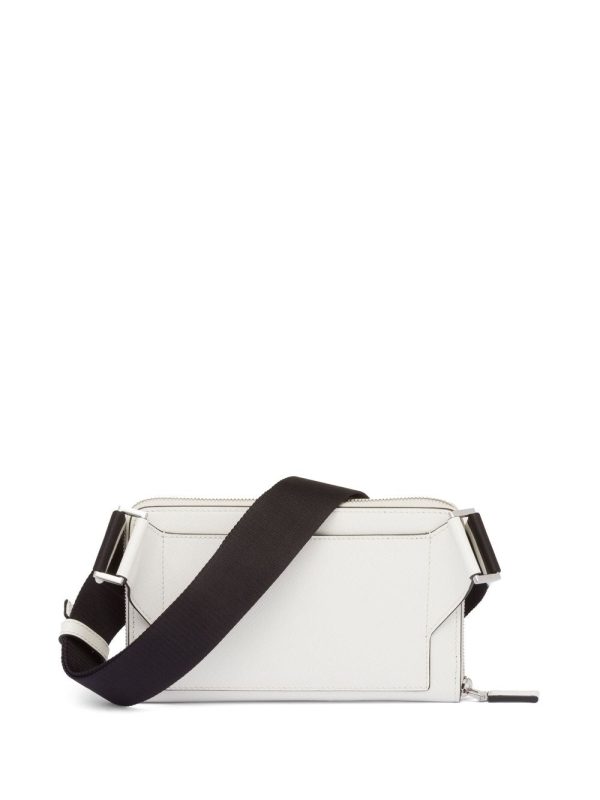 Prada logo-plaque leather messenger bag - Image 3