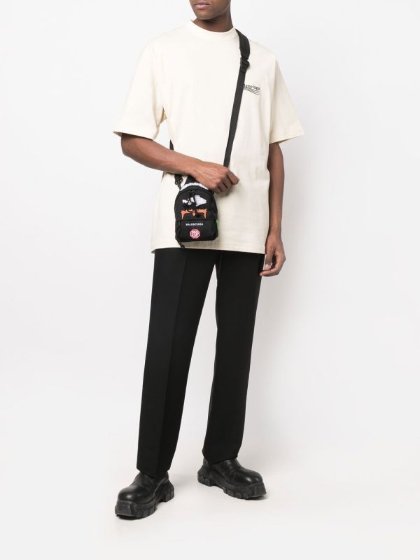 Balenciaga patch-detail crossbody backpack - Image 3