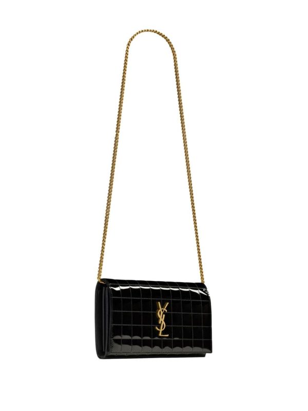 Saint Laurent Cassandre matelassé leather chain wallet - Image 3
